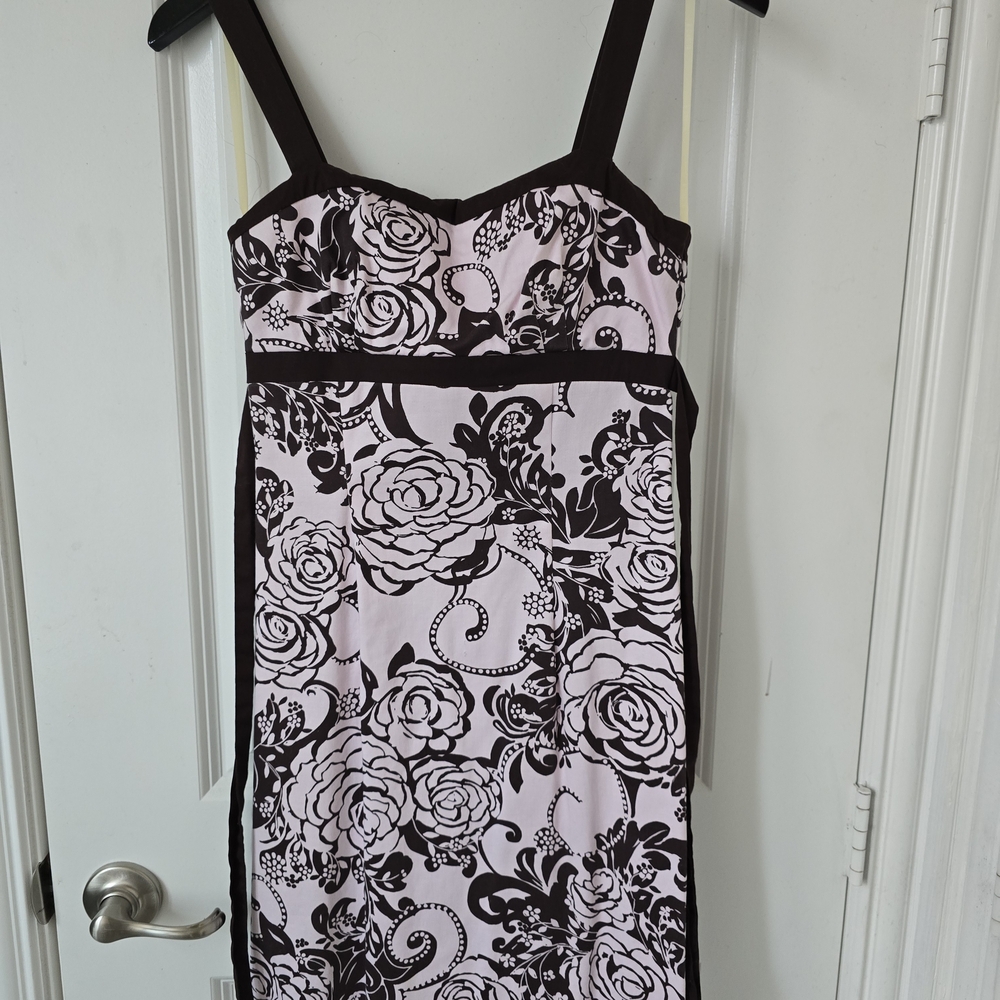 B Darlin Pink and Brown Floral Dress